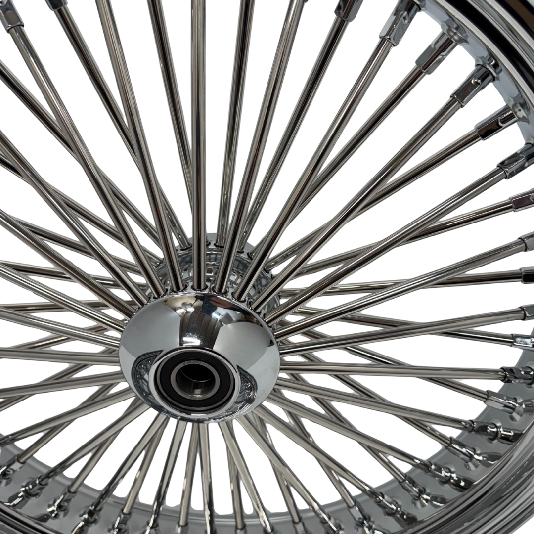 FRONT FAT SPOKE WHEELS CHROME