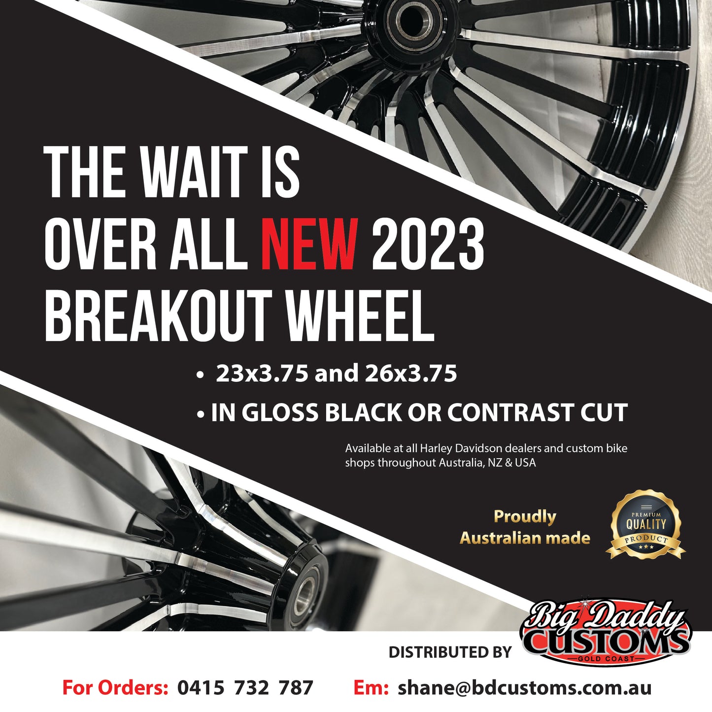 26" ROULETTE FRONT WHEEL CONTRAST CUT  2023-UP  (HAA26RLET)