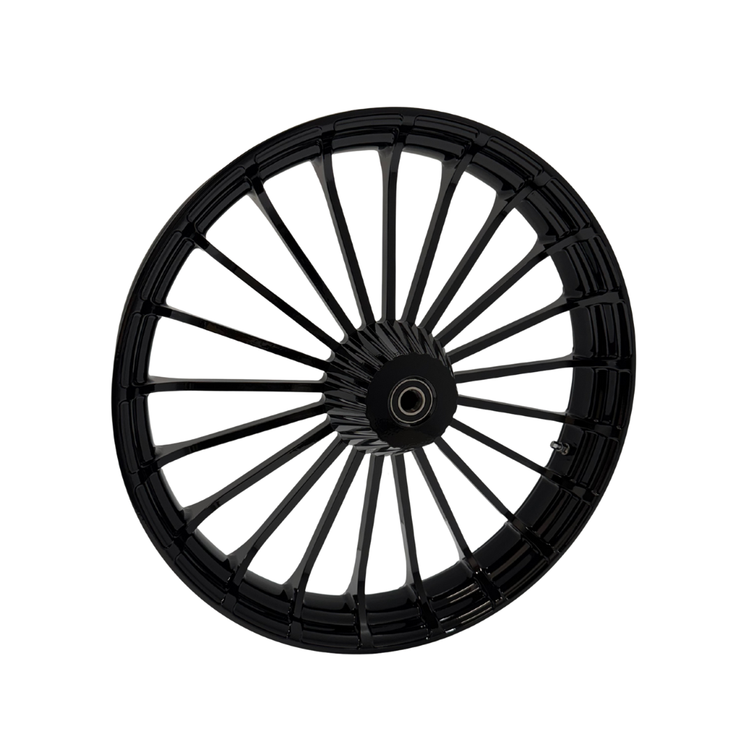 23"  TURBINE FRONT WHEEL GLOSS BLACK  (HAA23TUR)
