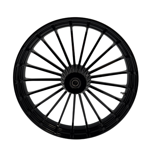 23"  TURBINE FRONT WHEEL GLOSS BLACK  (HAA23TUR)