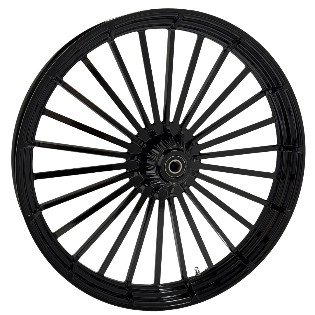 26"  ROULETTE FRONT WHEEL GLOSS BLACK   2023-UP  (HAA26RLETGB)