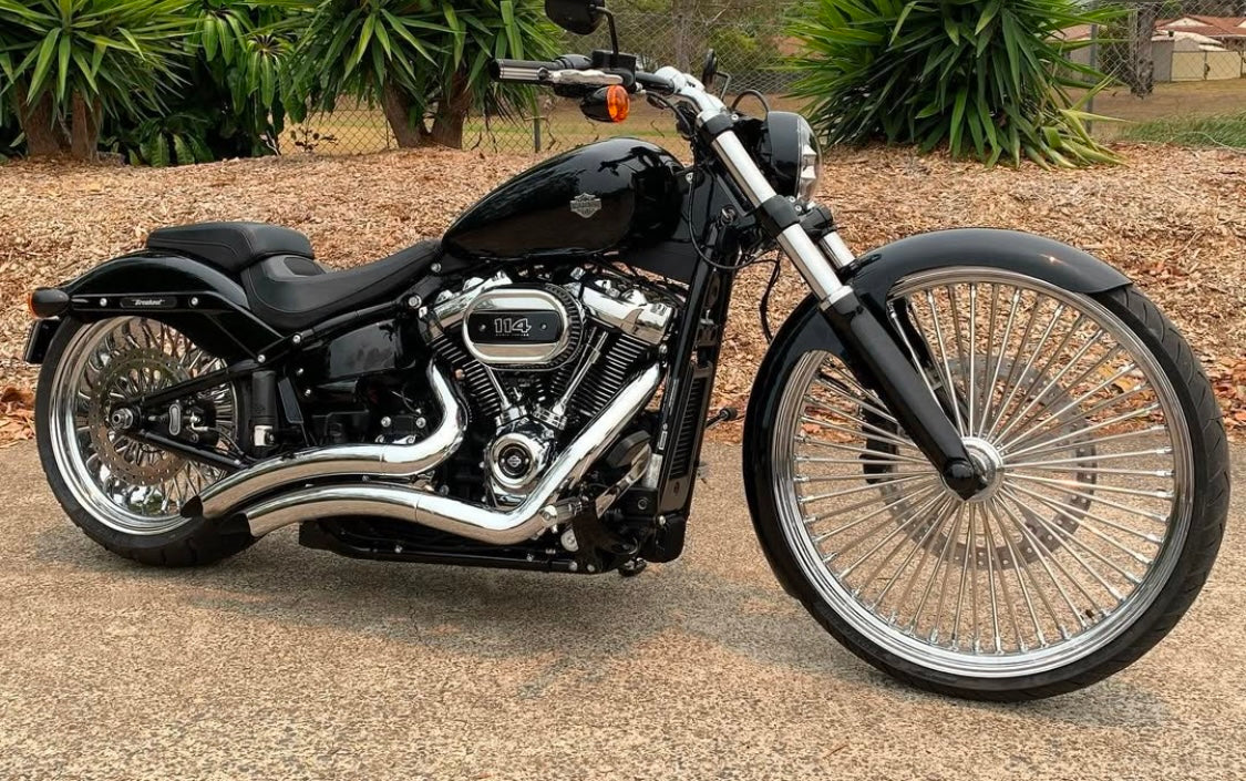 REAR FAT SPOKE WHEELS  CHROME