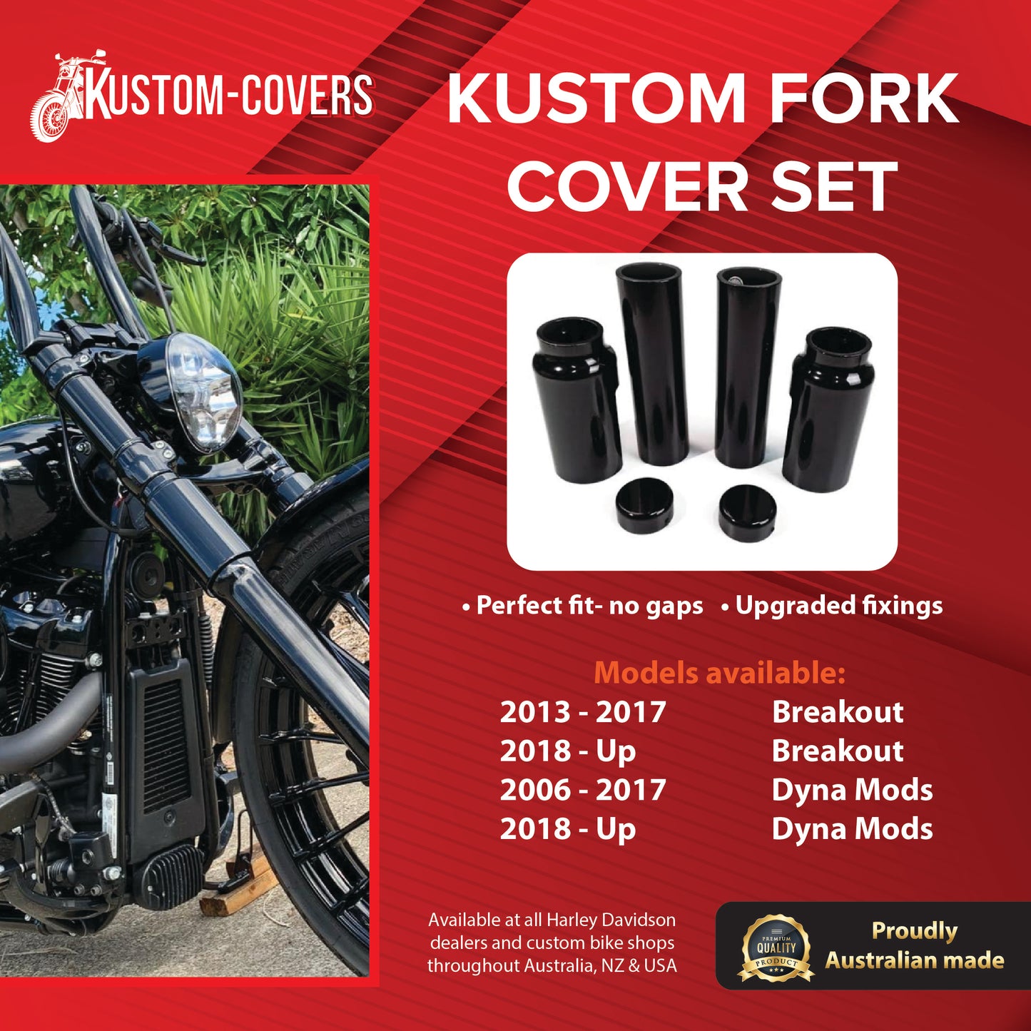 DYNA MODELS 2008-2017  6 X PIECE SET  BLACK   (KC004)