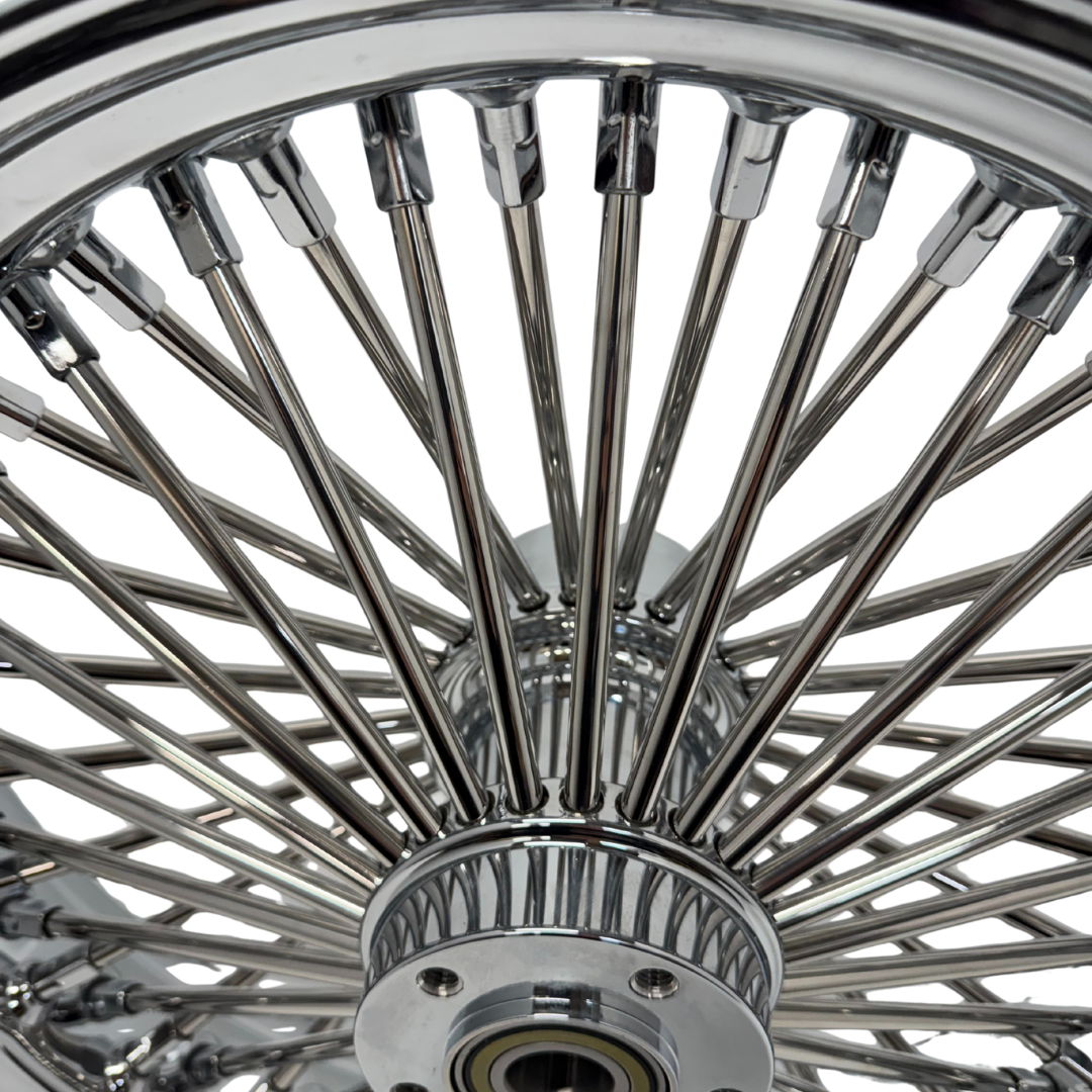 REAR FAT SPOKE WHEELS  CHROME