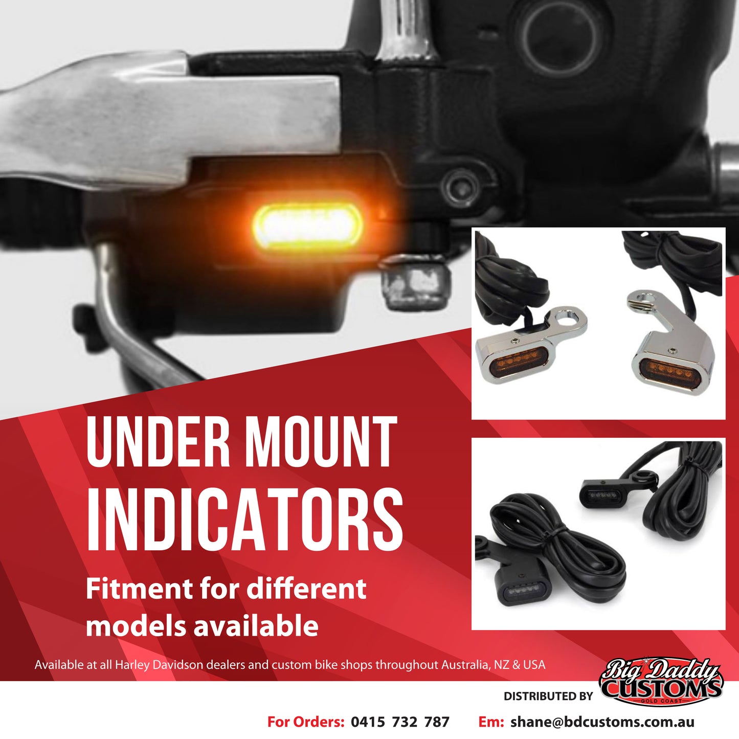 2025-UP SOFTAIL UNDERPERCH INDICATORS  BLACK   (BDC2150)