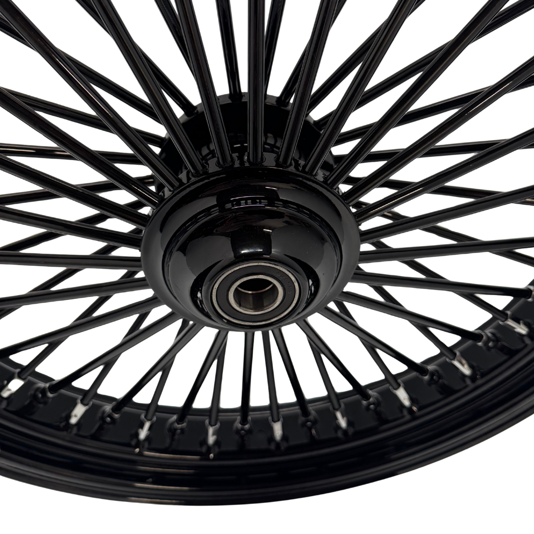 FRONT FAT SPOKE WHEELS   POWDER COATED OPTION
