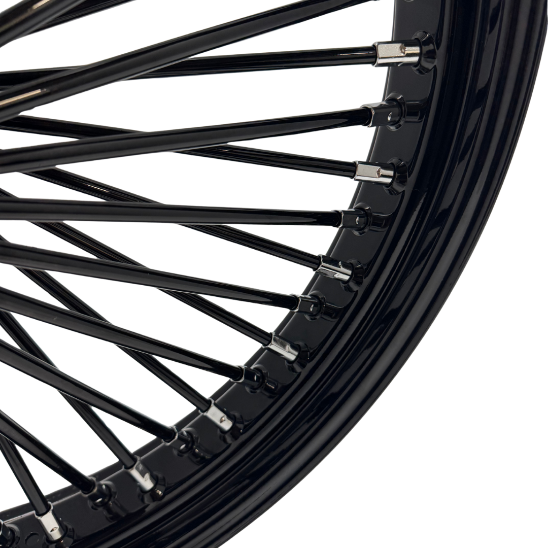 FRONT FAT SPOKE WHEELS   POWDER COATED OPTION