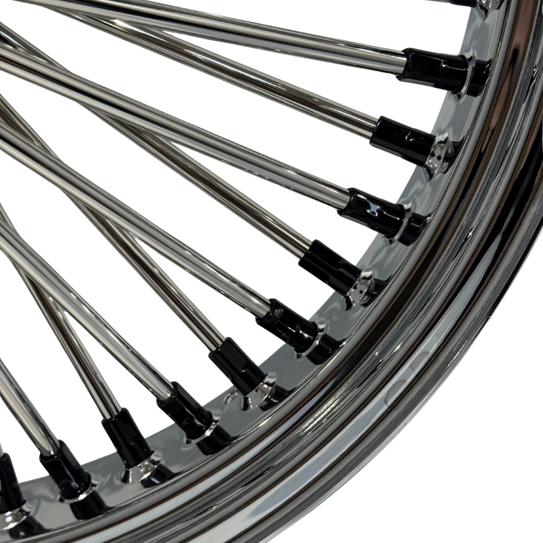 REAR FAT SPOKE WHEELS   POWDER COATED OPTION
