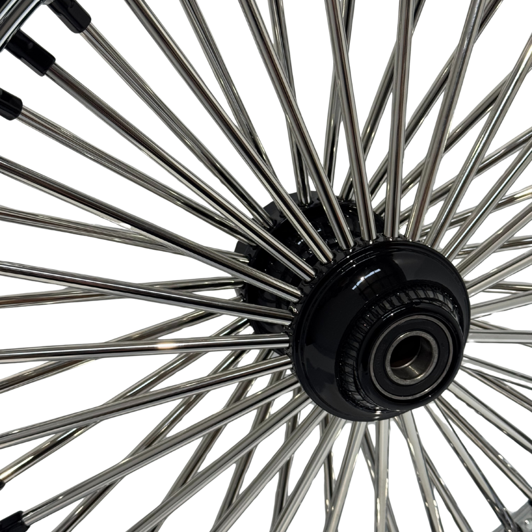 REAR FAT SPOKE WHEELS   POWDER COATED OPTION
