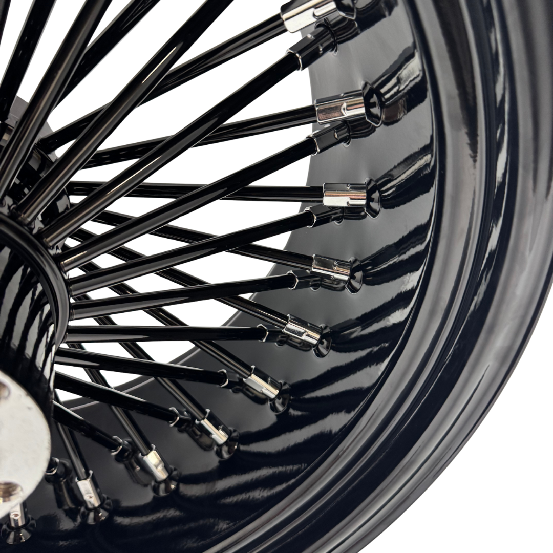 REAR FAT SPOKE WHEELS   POWDER COATED OPTION